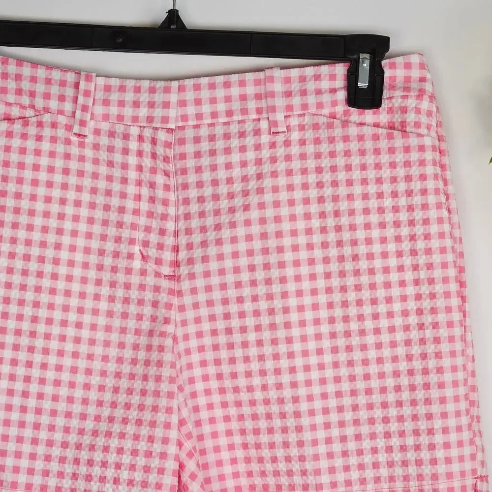 Pro Tour Pink Gingham Shorts Size 8 Golf Coolplay Preppy Coastal Feminine Barbie